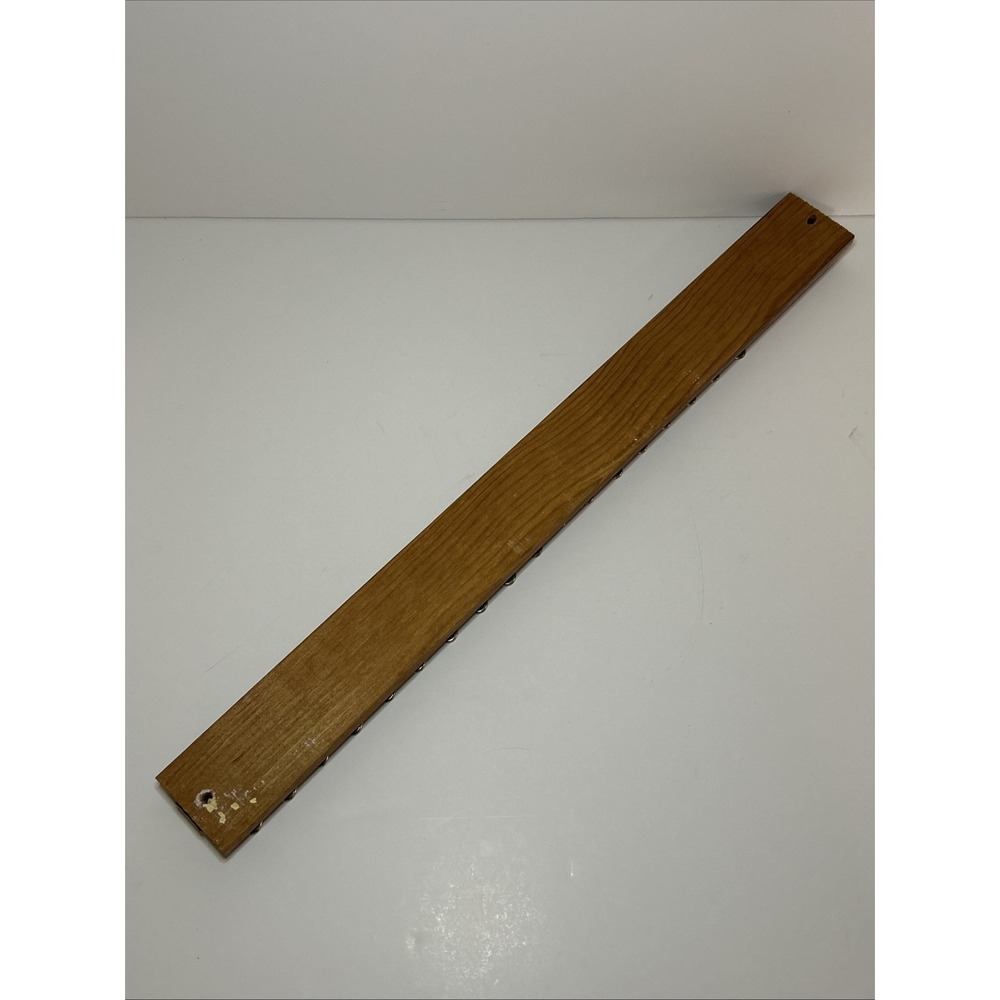 Brass Wood Vintage Tie Scarf Belt Hanger Holder Wall Mount Organizer Nostalgic - Picture 2 of 6